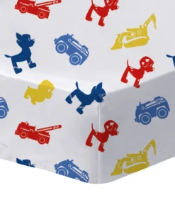 Online Hoeslaken van 100% katoen met print, PAW PATROL PATBOY Hoeslakens