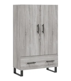 New Hoge kast 69,5x31x115 cm bewerkt hout grijs sonoma eikenkleurig Meubels