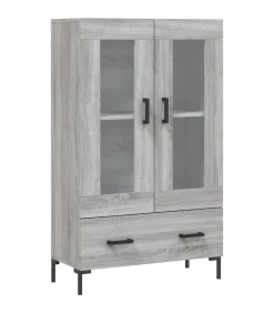 Best Hoge kast 69,5x31x115 cm bewerkt hout grijs sonoma eikenkleurig Meubels