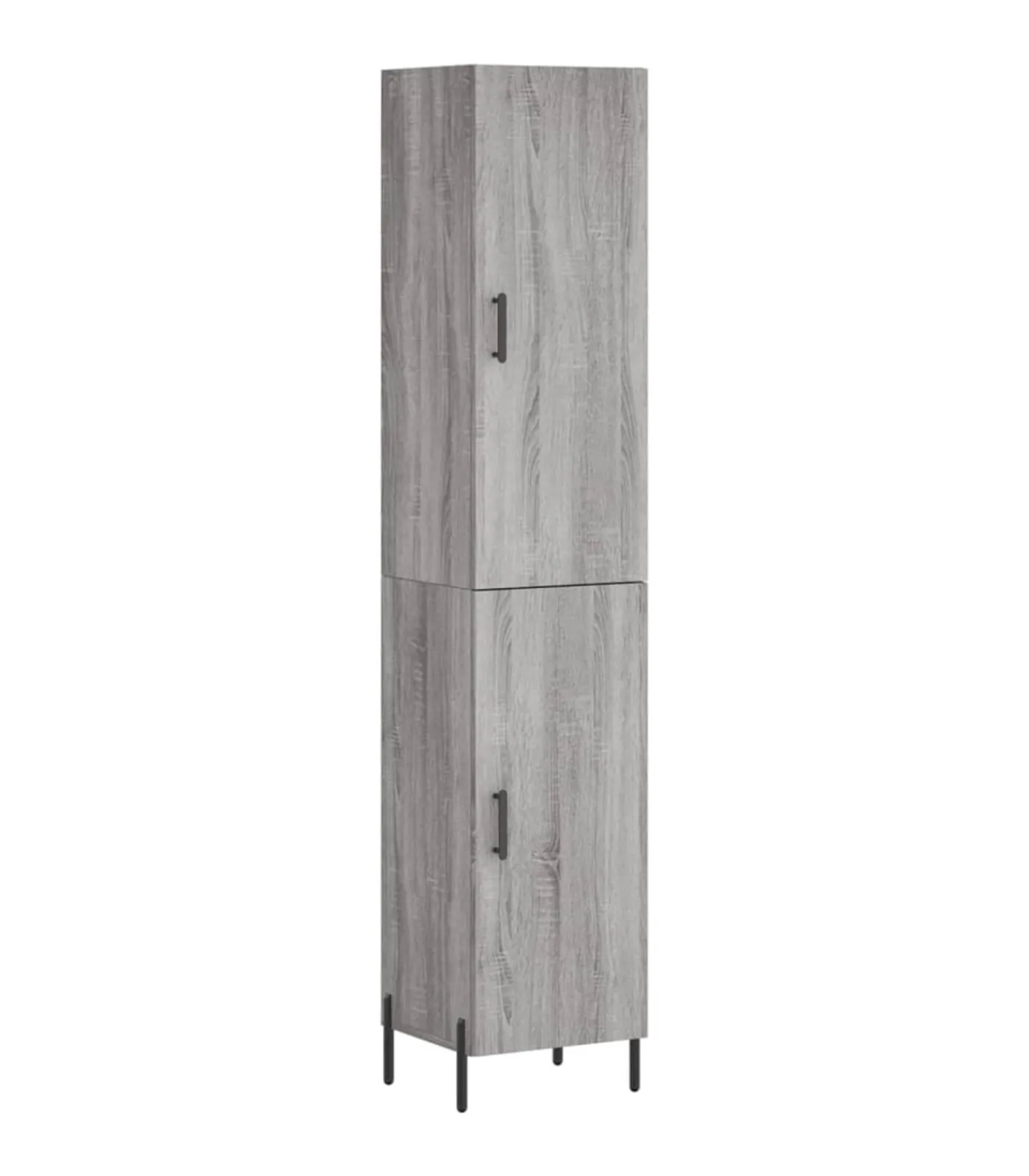 Best Hoge kast 34,5x34x180 cm bewerkt hout grijs sonoma eikenkleurig Meubels