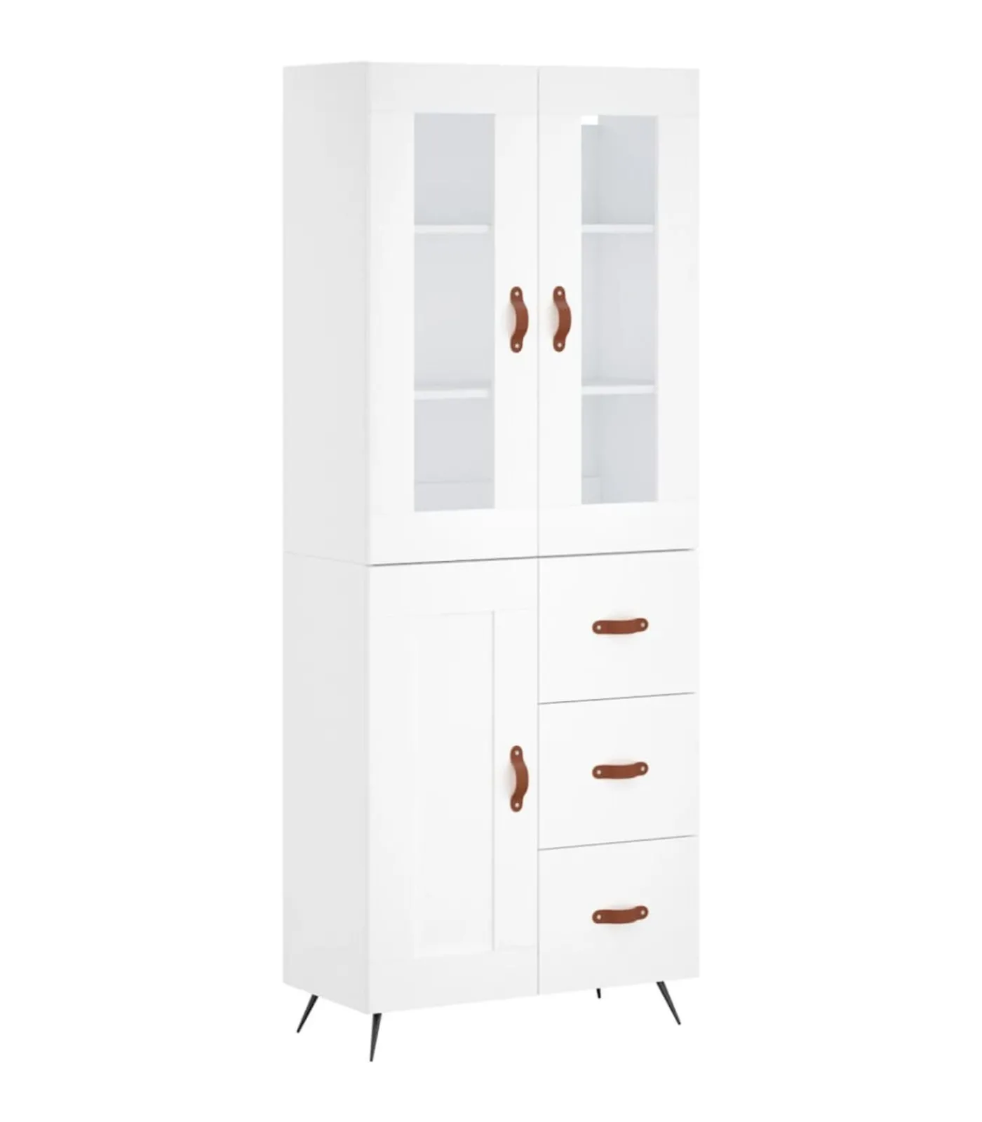 Online Hoge kast 69,5x34x180 cm bewerkt hout wit Meubels