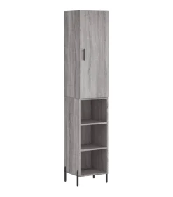 Online Hoge kast 34,5x34x180 cm bewerkt hout grijs sonoma eikenkleurig Meubels