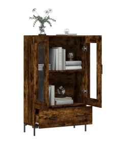 Online Hoge kast 69,5x31x115 cm bewerkt hout gerookt eikenkleurig Meubels