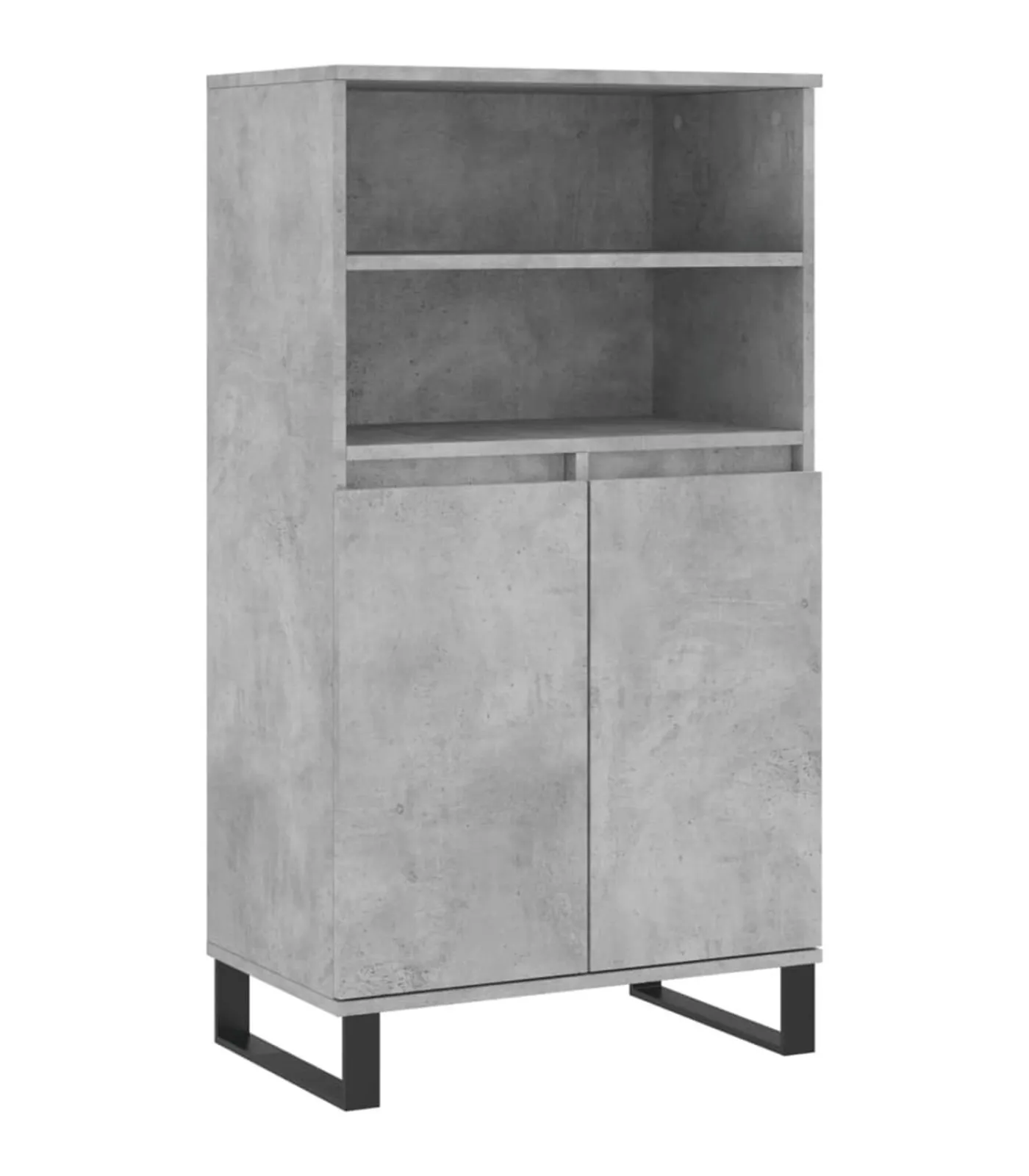 Clearance Hoge kast 60x36x110 cm bewerkt hout betongrijs Meubels