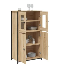 Hot Hoge kast 62x32x106,5 cm bewerkt hout sonoma eikenkleurig Meubels