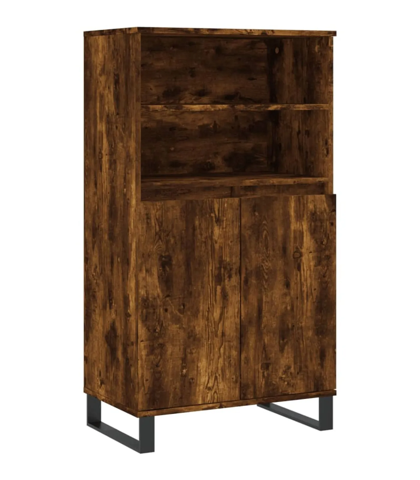 Clearance Hoge kast 60x36x110 cm bewerkt hout gerookt eikenkleurig Meubels