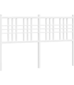 Online Hoofdbord 137 cm metaal wit Bedden