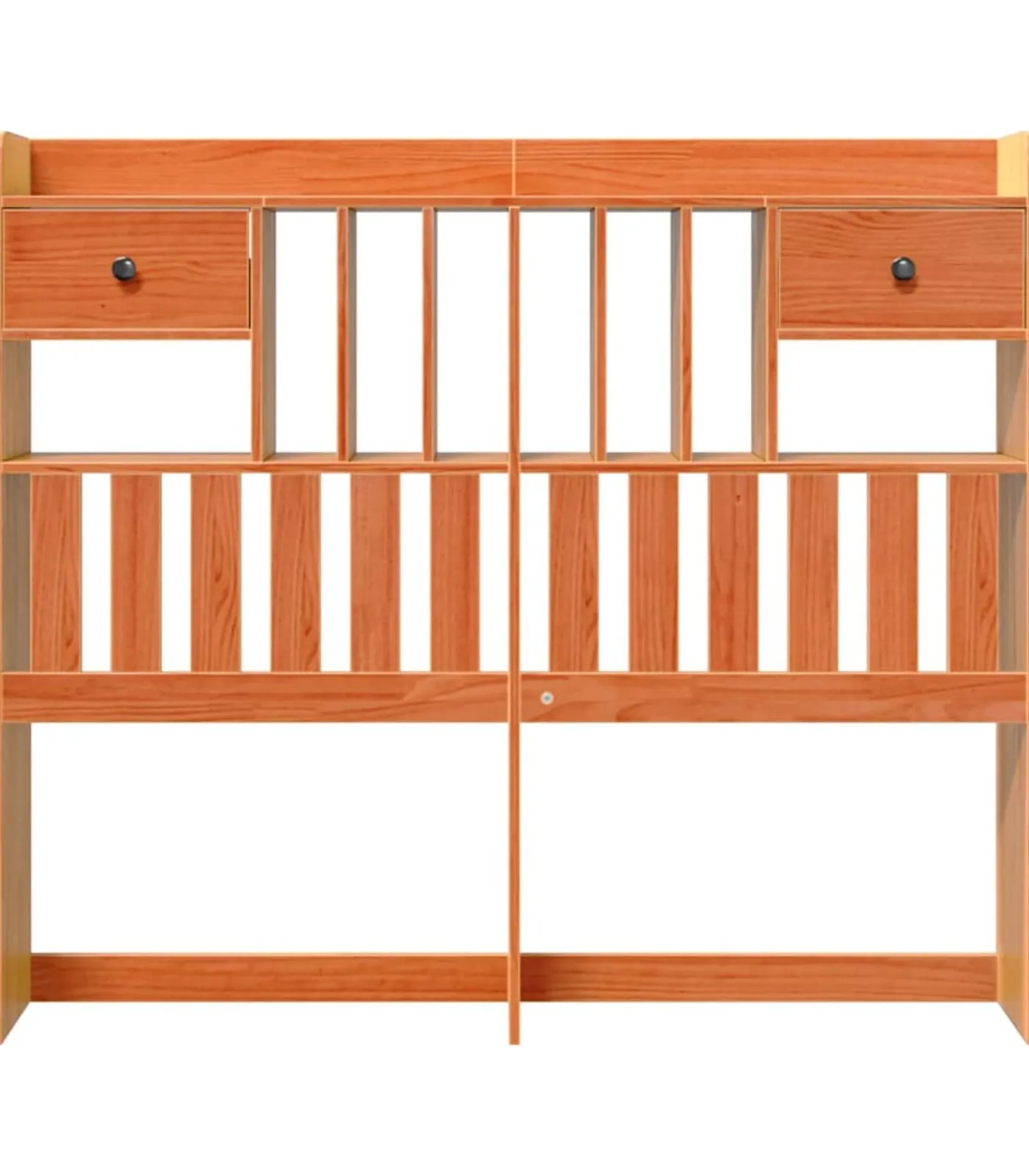 Online Hoofdbord met opbergruimte 120 cm massief grenenhout wasbruin Bedden