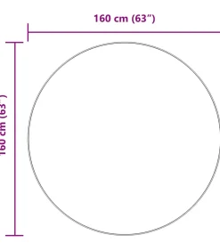 Hot Hoogpolig vloerkleed NAVARRA 160x160 cm polyester zilvergrijs Tapijten