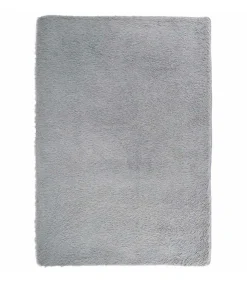 Outlet Hoogpolig vloerkleed NAVARRA 240x340 cm polyester lichtgrijs Tapijten