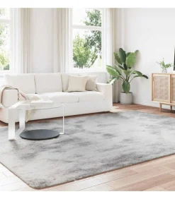 Outlet Hoogpolig vloerkleed NAVARRA 240x340 cm polyester lichtgrijs Tapijten