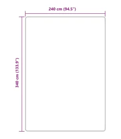 Outlet Hoogpolig vloerkleed NAVARRA 240x340 cm polyester lichtgrijs Tapijten