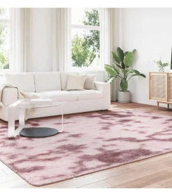 Hoogpolig vloerkleed NAVARRA 240x340 cm polyester stoffig roze Tapijten