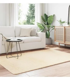 New Hoogpolig vloerkleed NAVARRA 130x200 cm polyester crèmekleurig Tapijten