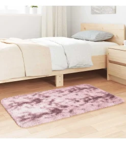Online Hoogpolig vloerkleed NAVARRA 60x100 cm polyester stoffig roze Tapijten