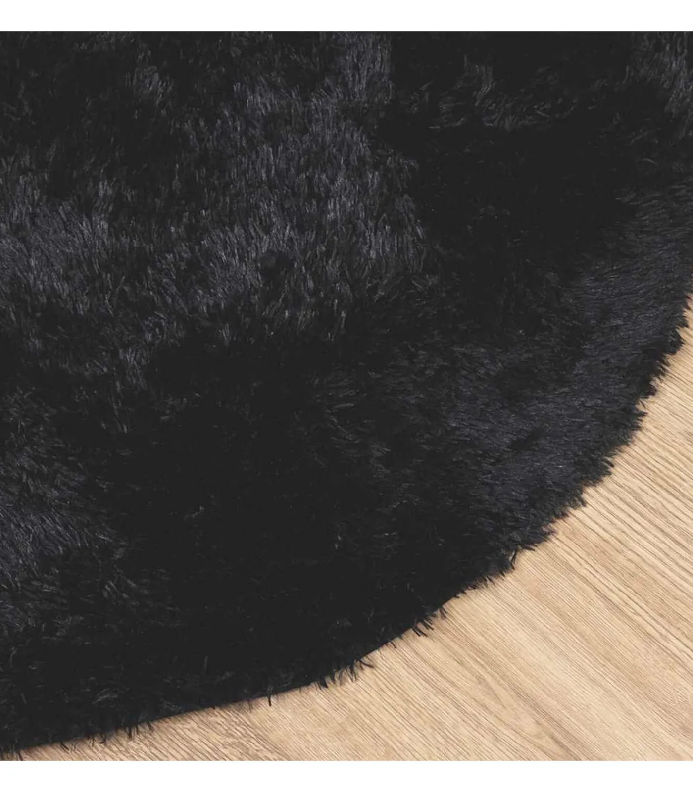 Outlet Hoogpolig vloerkleed NAVARRA 300x200 cm polyester zwart Tapijten