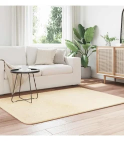 Online Hoogpolig vloerkleed NAVARRA 120x170 cm polyester crèmekleurig Tapijten