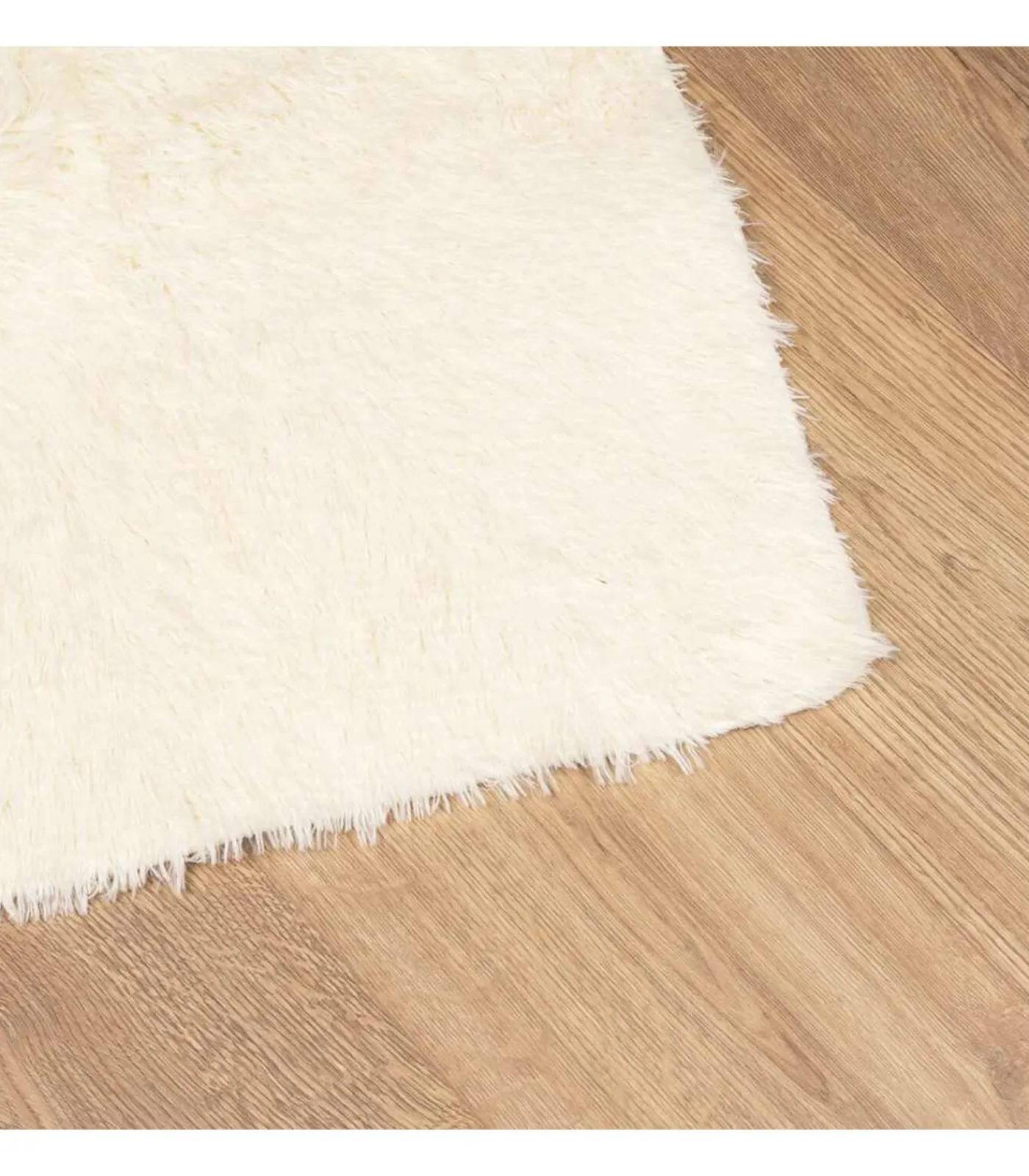 Hoogpolig vloerkleed NAVARRA 160x230 cm polyester crèmekleurig Tapijten