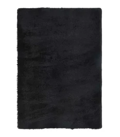 Outlet Hoogpolig vloerkleed NAVARRA 200x290 cm polyester zwart Tapijten
