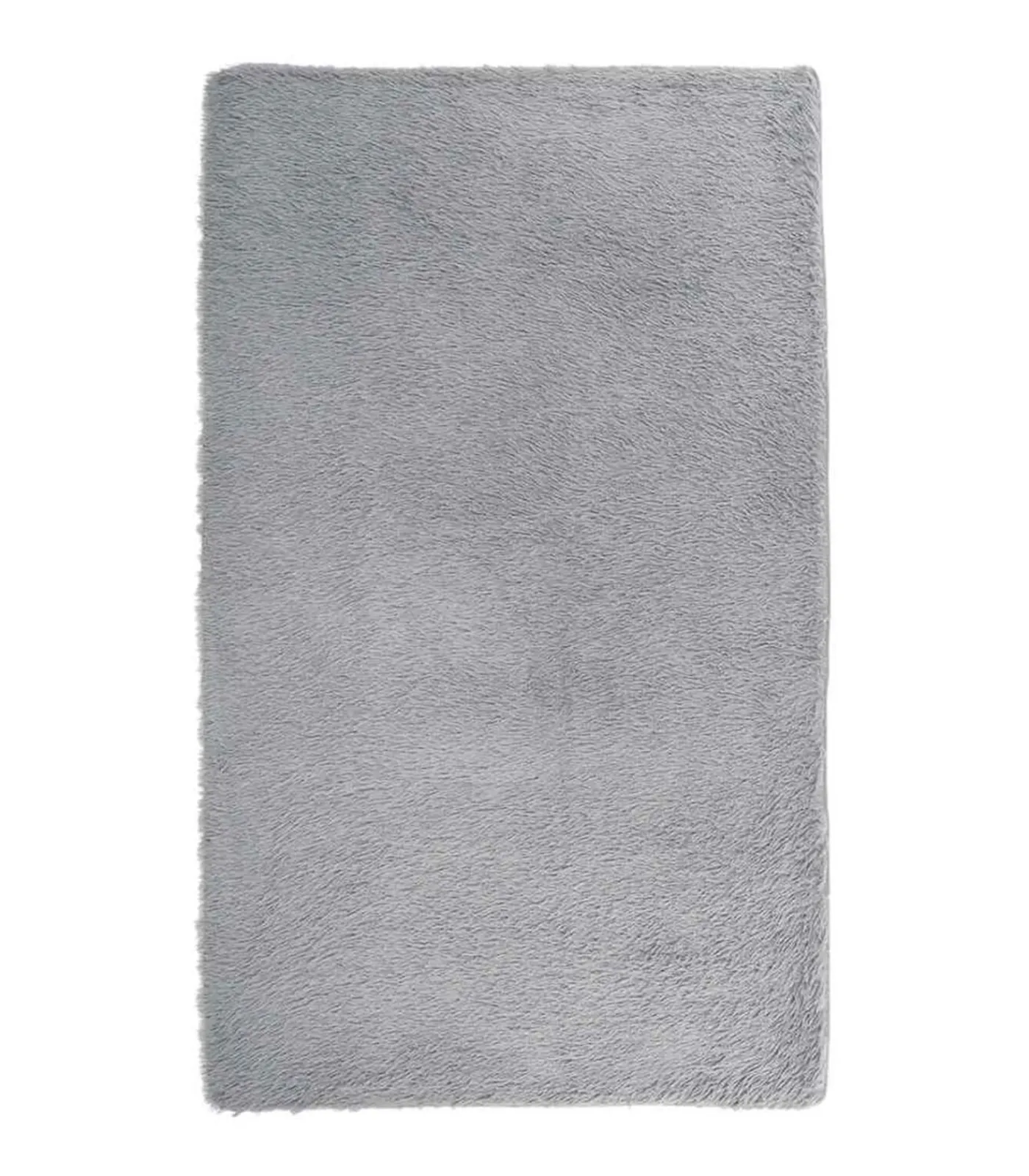 Discount Hoogpolig vloerkleed NAVARRA 80x150 cm polyester lichtgrijs Tapijten