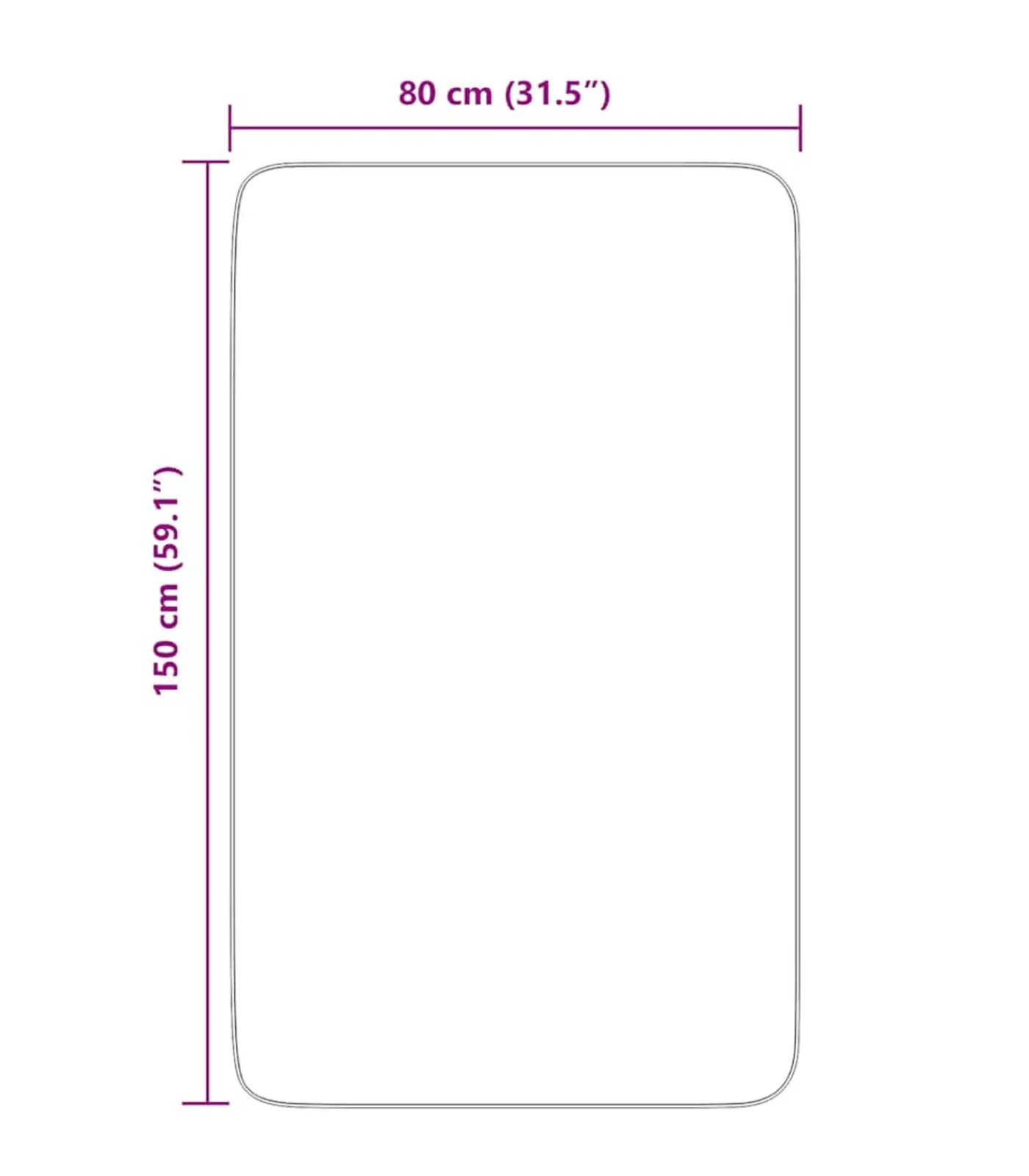 Discount Hoogpolig vloerkleed NAVARRA 80x150 cm polyester lichtgrijs Tapijten