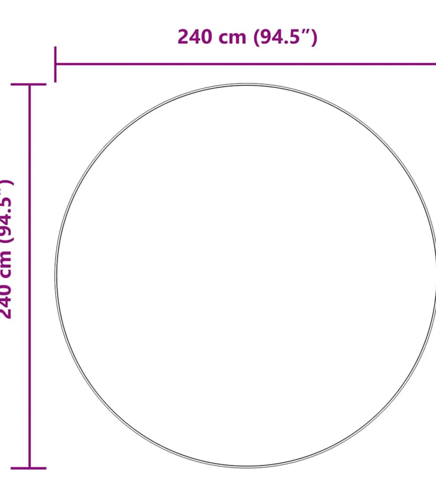 Hot Hoogpolig vloerkleed NAVARRA 240x240 cm polyester crèmekleurig Tapijten