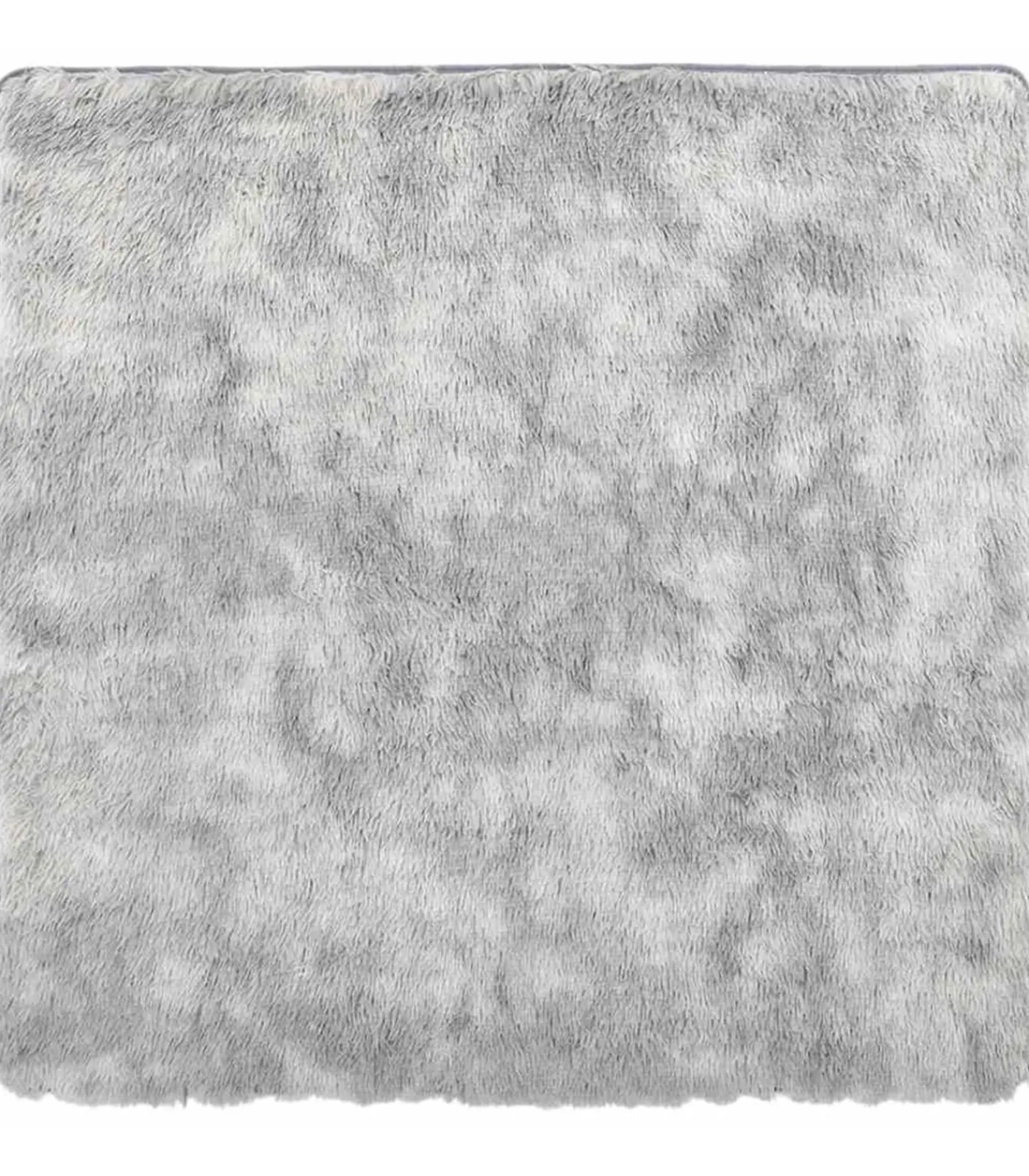 Outlet Hoogpolig vloerkleed NAVARRA 120x120 cm polyester zilvergrijs Tapijten