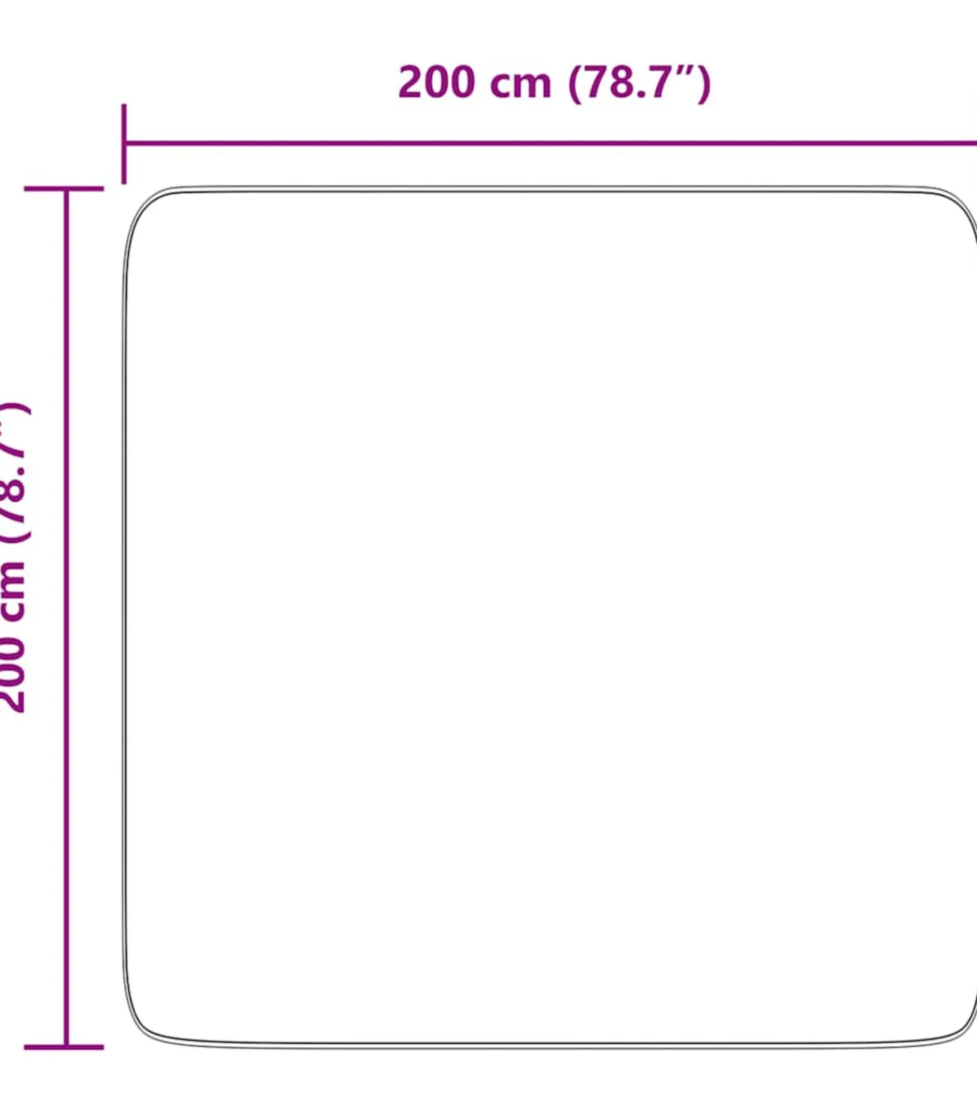 New Hoogpolig vloerkleed NAVARRA 200x200 cm polyester marineblauw Tapijten