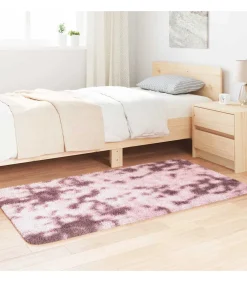 Discount Hoogpolig vloerkleed NAVARRA 80x150 cm polyester stoffig roze Tapijten