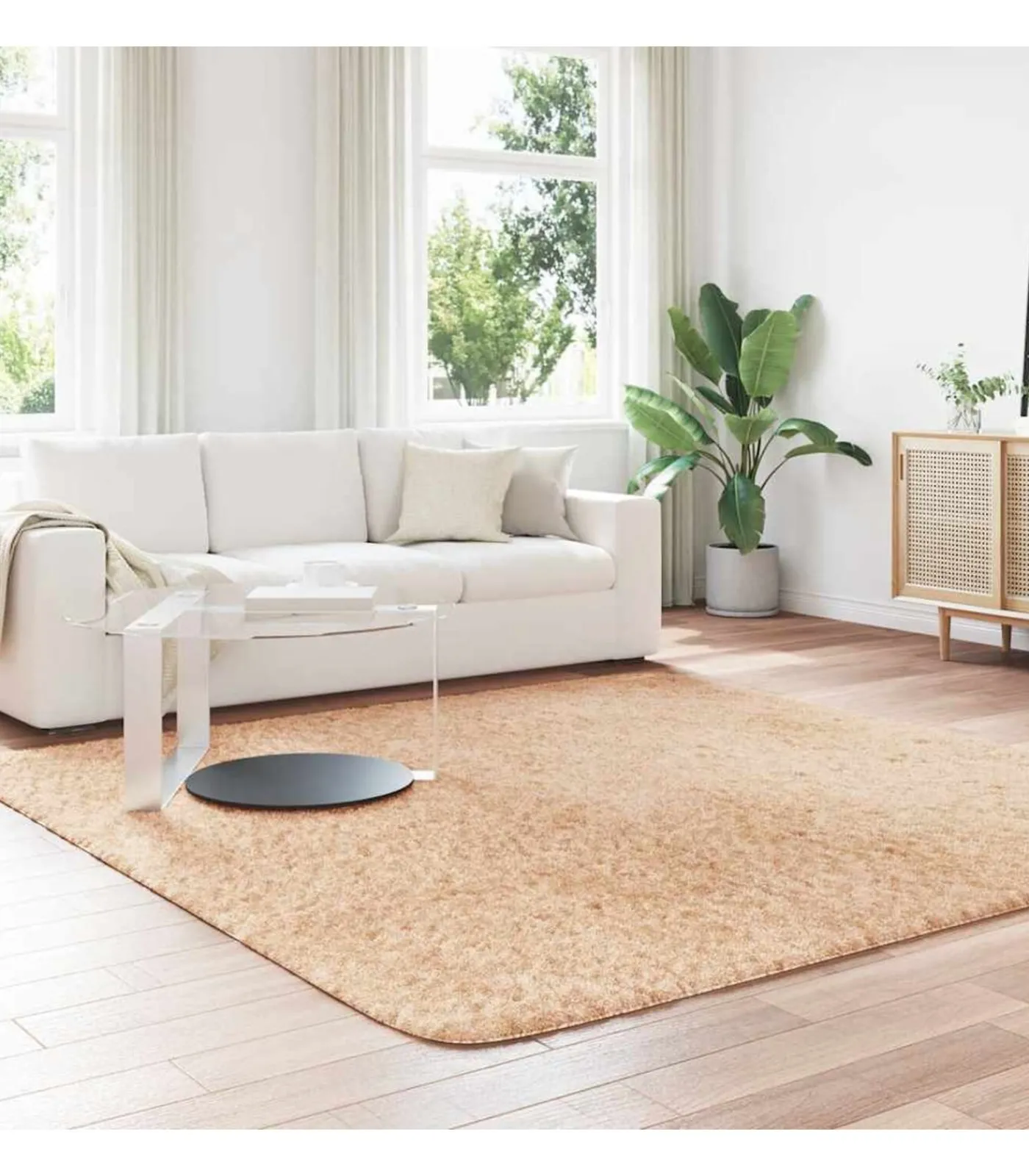 New Hoogpolig vloerkleed NAVARRA 240x240 cm polyester Tapijten