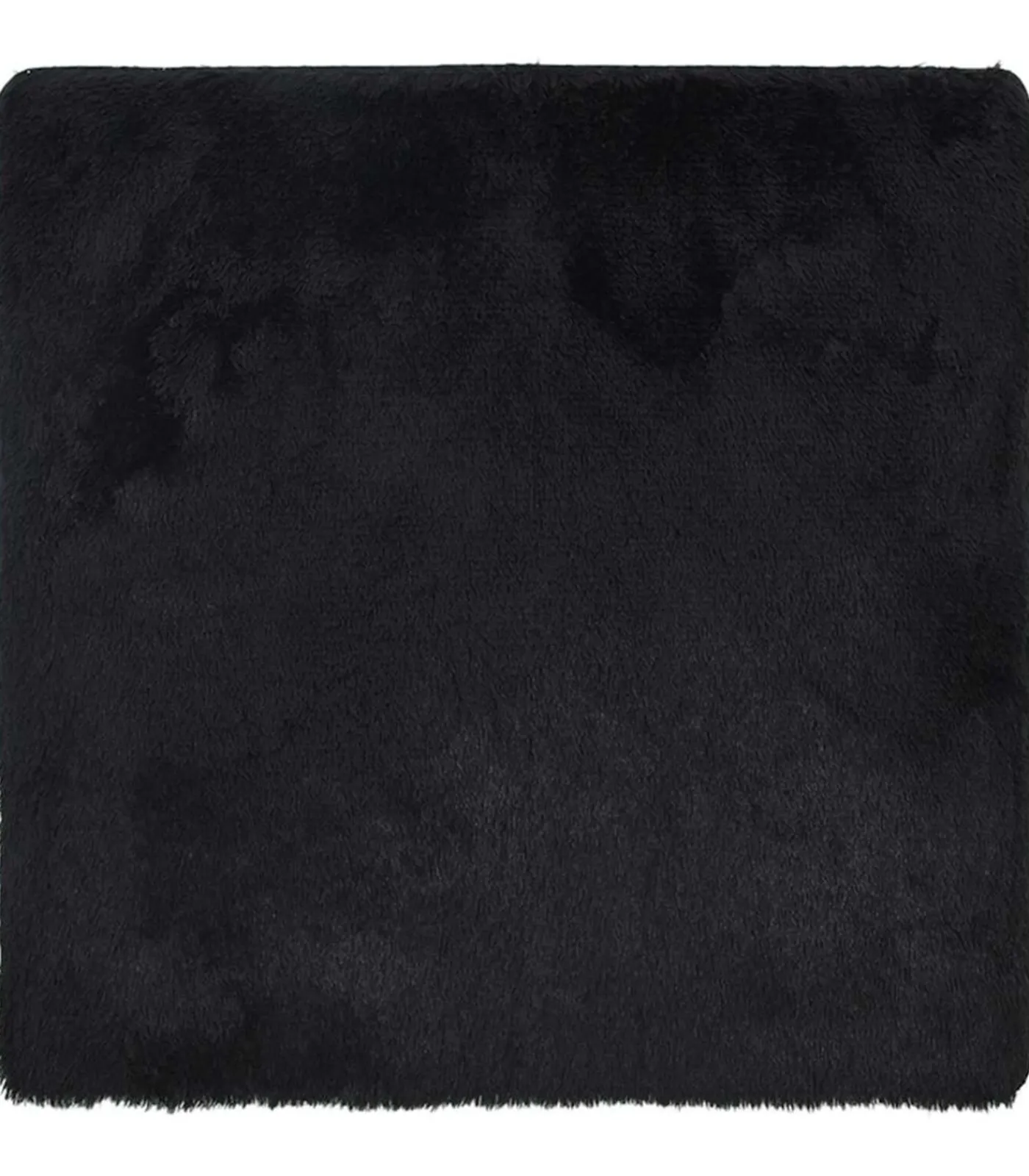 Clearance Hoogpolig vloerkleed NAVARRA 240x240 cm polyester zwart Tapijten