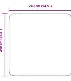 Clearance Hoogpolig vloerkleed NAVARRA 240x240 cm polyester zwart Tapijten