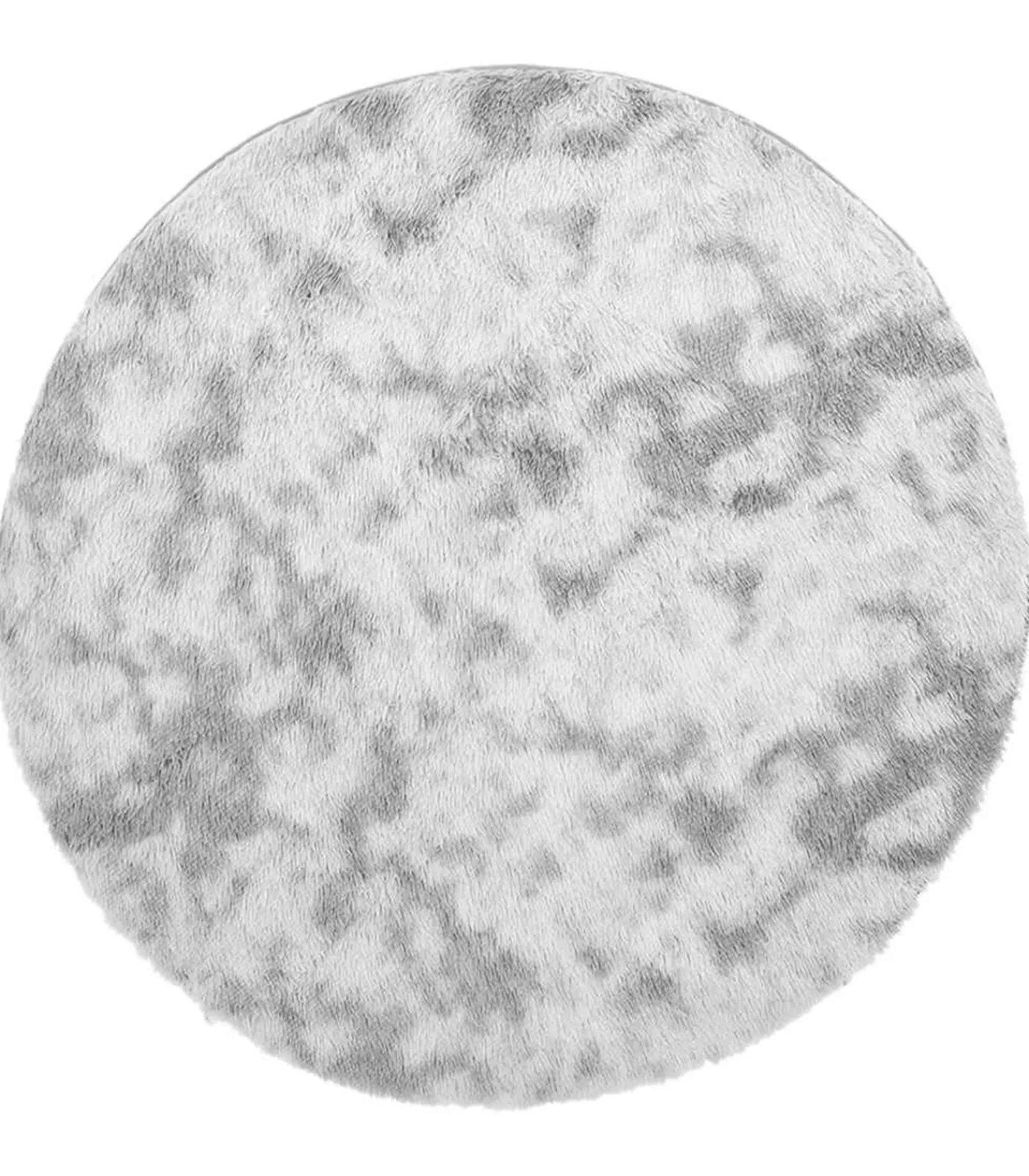 Sale Hoogpolig vloerkleed NAVARRA 240x240 cm polyester zilvergrijs Tapijten