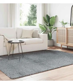 Best Hoogpolig vloerkleed NAVARRA 160x230 cm polyester lichtgrijs Tapijten