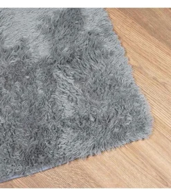 Best Hoogpolig vloerkleed NAVARRA 160x230 cm polyester lichtgrijs Tapijten