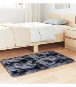 Hot Hoogpolig vloerkleed NAVARRA 60x100 cm polyester donkergrijs Tapijten