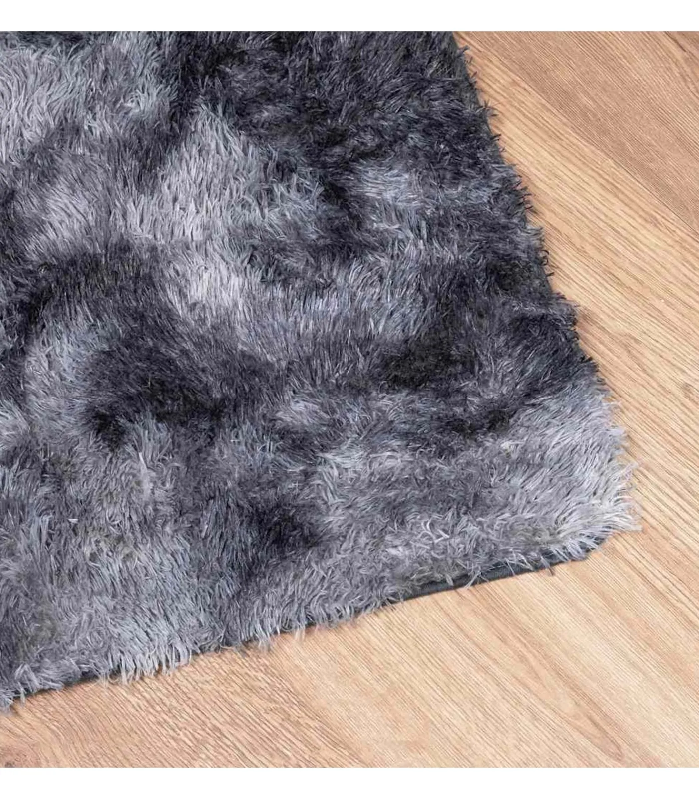 Hot Hoogpolig vloerkleed NAVARRA 60x100 cm polyester donkergrijs Tapijten