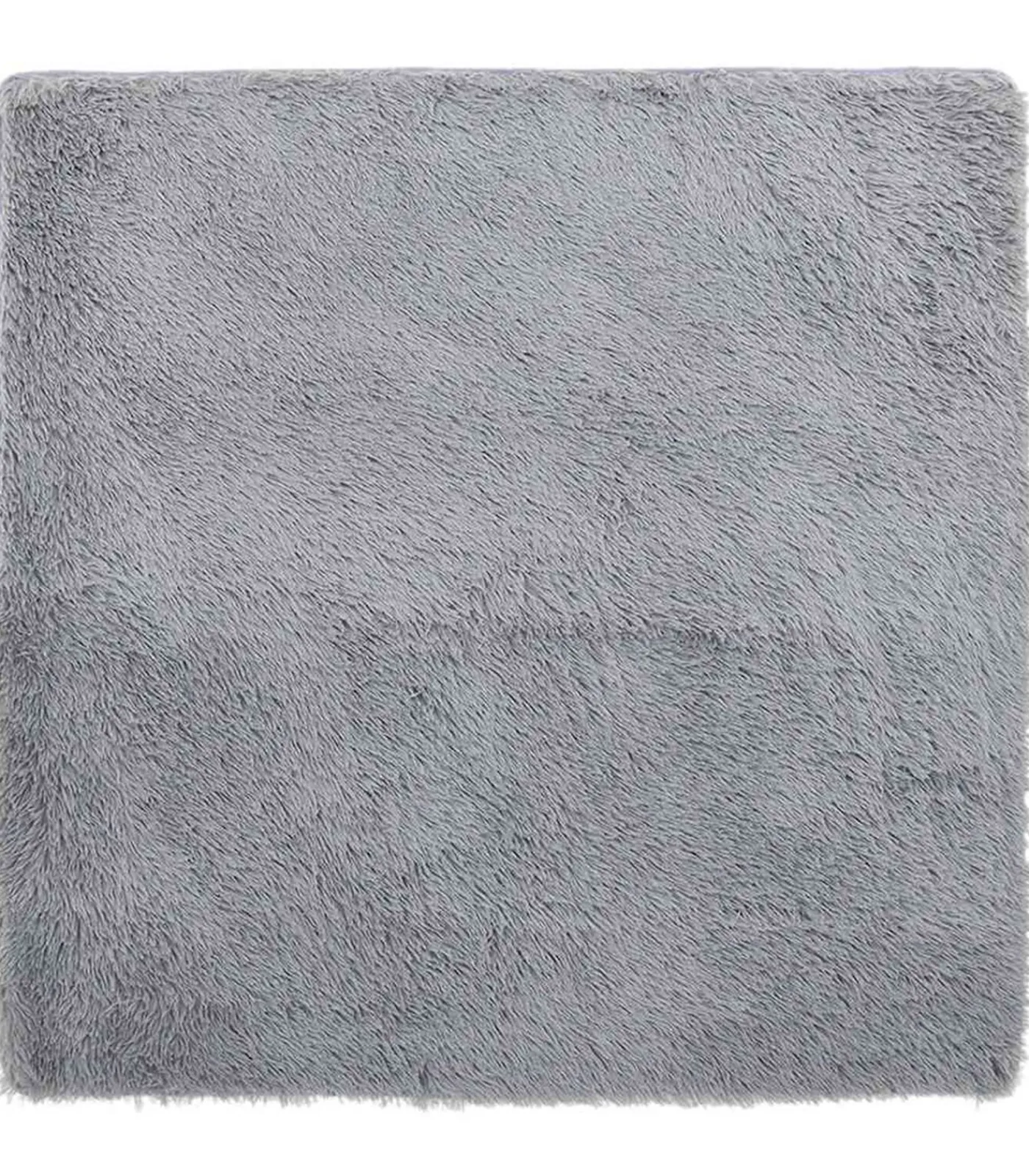 Best Hoogpolig vloerkleed NAVARRA 160x160 cm polyester lichtgrijs Tapijten