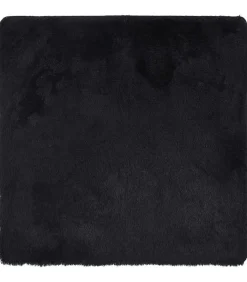 Clearance Hoogpolig vloerkleed NAVARRA 160x160 cm polyester zwart Tapijten