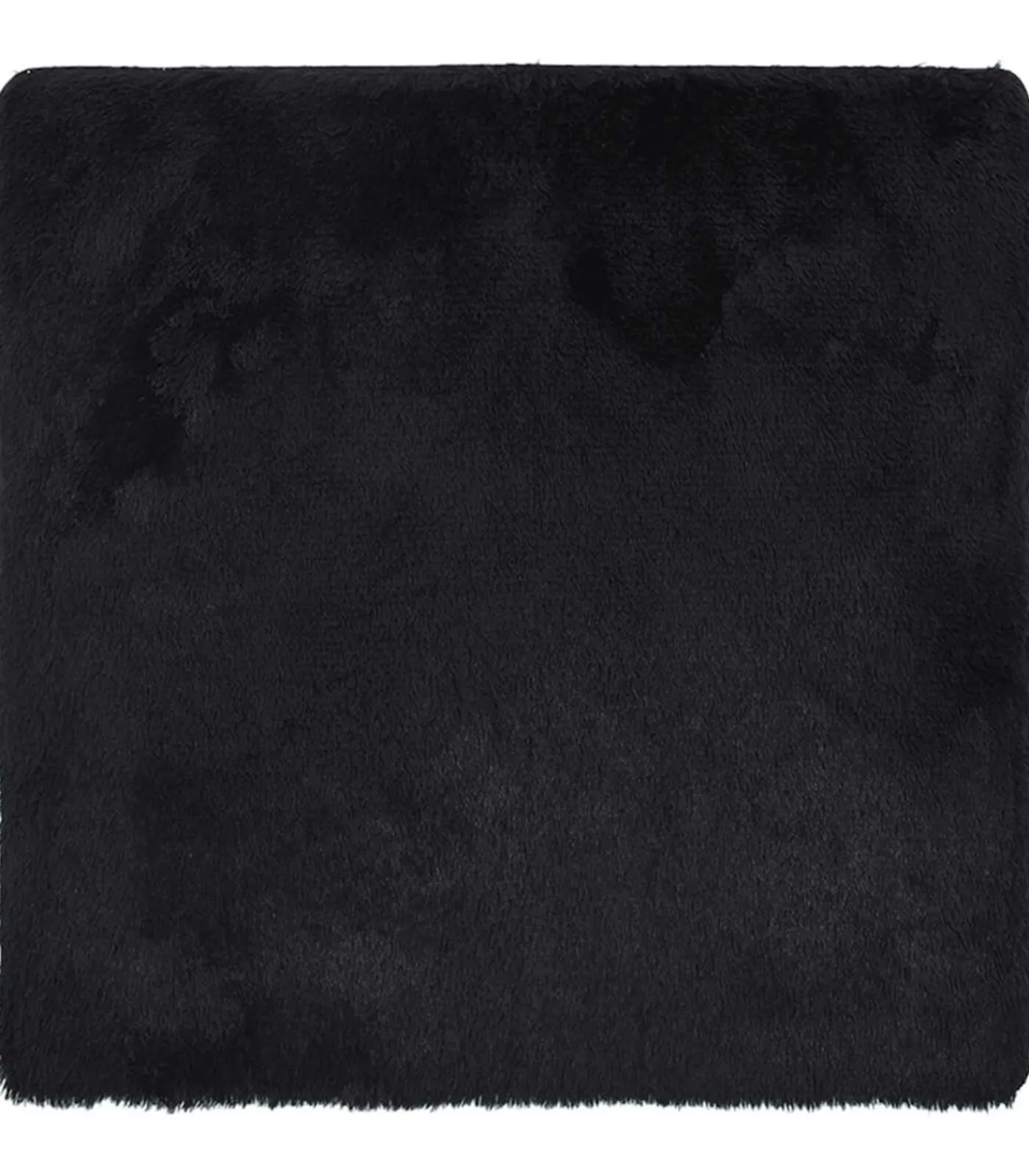 Clearance Hoogpolig vloerkleed NAVARRA 160x160 cm polyester zwart Tapijten