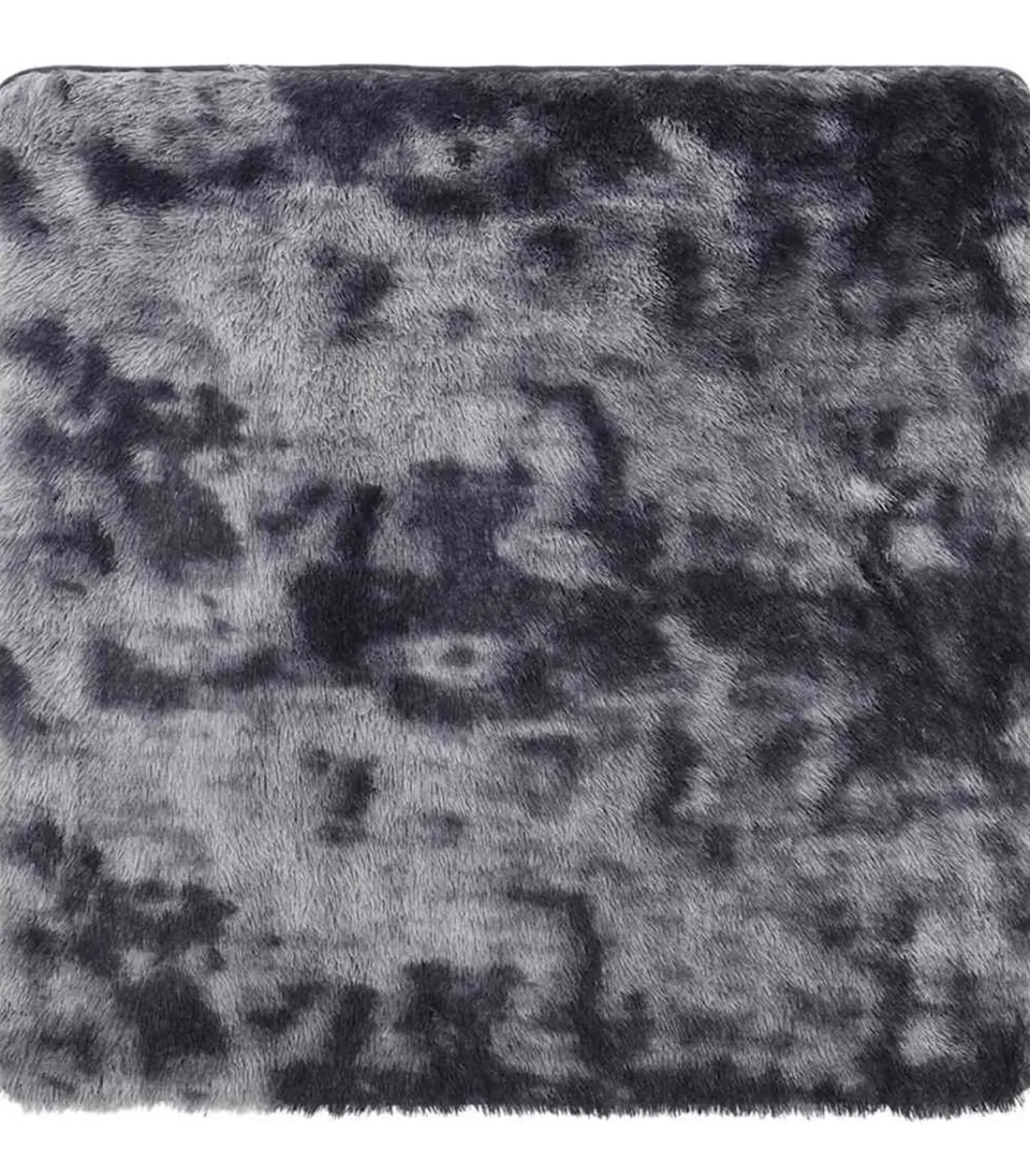 Clearance Hoogpolig vloerkleed NAVARRA 240x240 cm polyester donkergrijs Tapijten