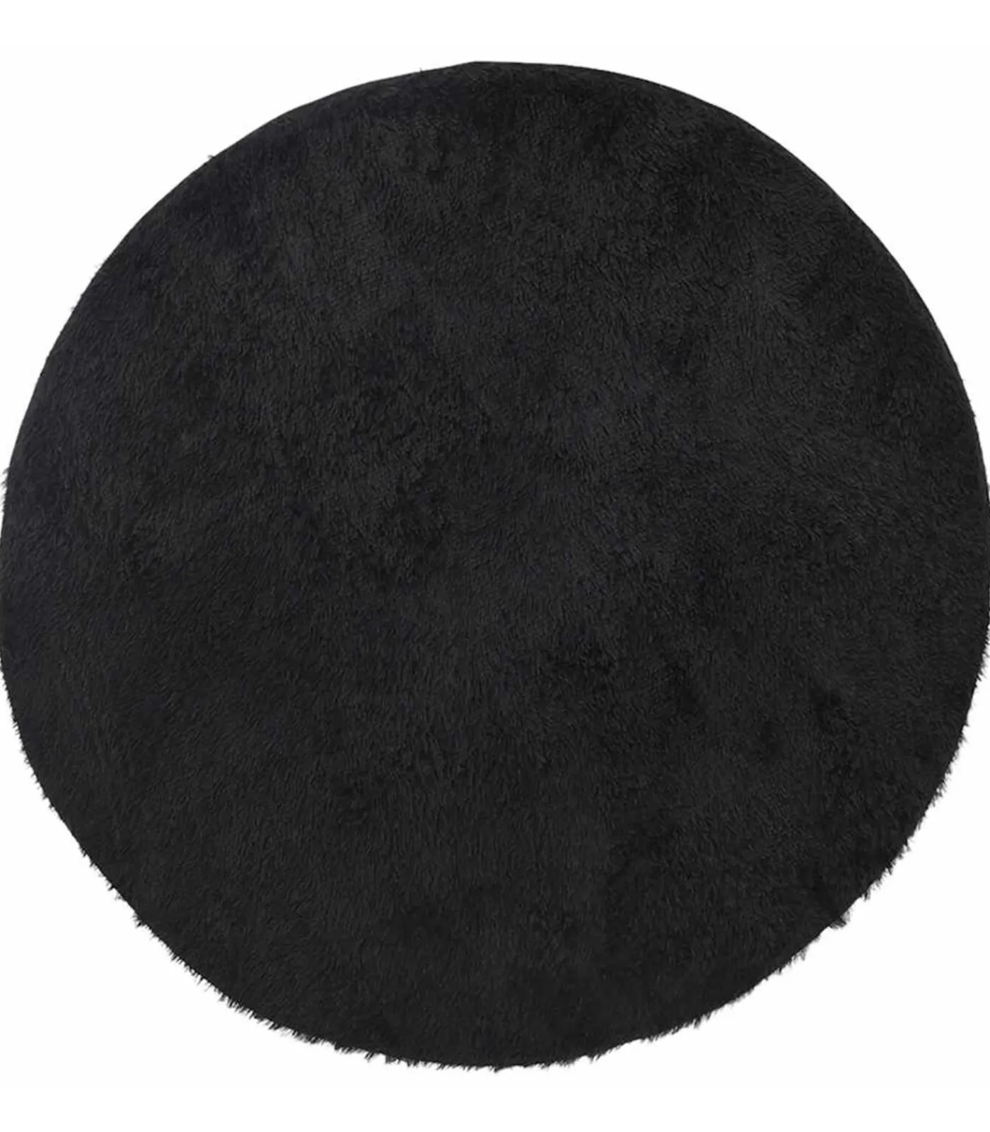 Hot Hoogpolig vloerkleed NAVARRA 200x200 cm polyester zwart Tapijten