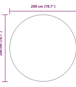 Hot Hoogpolig vloerkleed NAVARRA 200x200 cm polyester zwart Tapijten