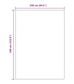 Hot Hoogpolig vloerkleed NAVARRA 240x340 cm polyester crèmekleurig Tapijten