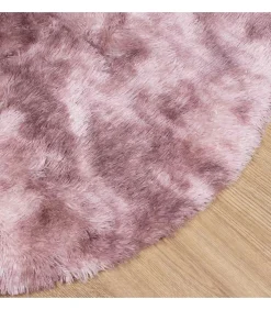 Hot Hoogpolig vloerkleed NAVARRA 240x240 cm polyester stoffig roze Tapijten