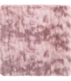 Hot Hoogpolig vloerkleed NAVARRA 160x160 cm polyester stoffig roze Tapijten