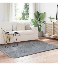 Sale Hoogpolig vloerkleed NAVARRA 120x170 cm polyester lichtgrijs Tapijten