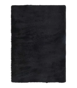 New Hoogpolig vloerkleed NAVARRA 120x170 cm polyester zwart Tapijten