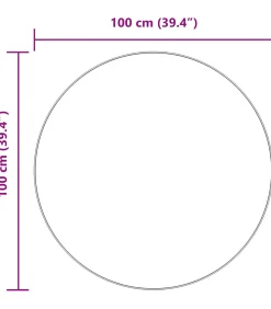 Outlet Hoogpolig vloerkleed NAVARRA 100x100 cm polyester zilvergrijs Tapijten