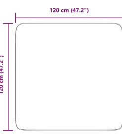 Best Hoogpolig vloerkleed NAVARRA 120x120 cm polyester lichtgrijs Tapijten